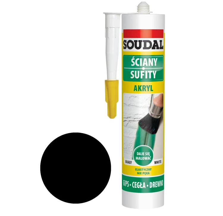 Akryl Soudal czarny 280 ml
