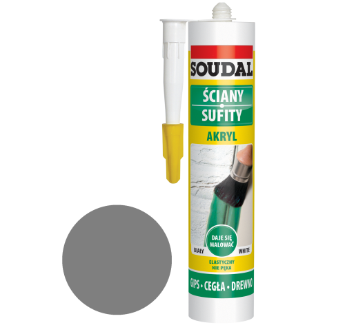 Akryl Soudal szary 280 ml