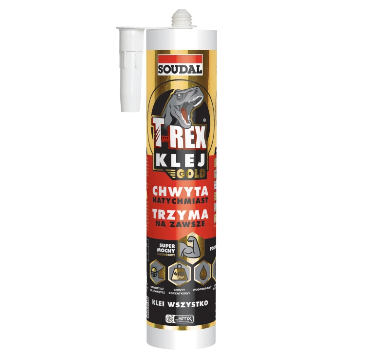 Klej montażowy T-REX GOLD SOUDAL 290 ml biały