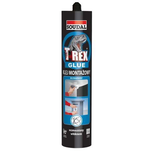 Klej montażowy T-REX bezbarwny SOUDAL 310 g