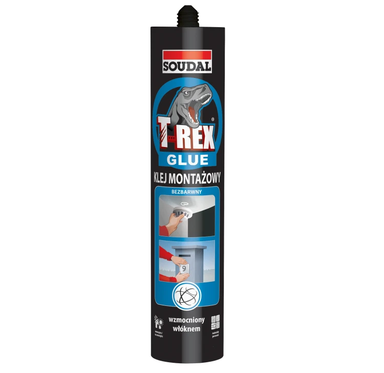 Klej montażowy T-REX bezbarwny SOUDAL 310 g
