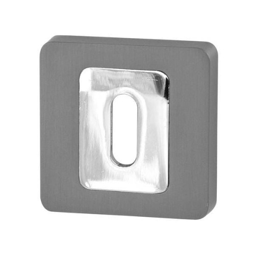 Rozeta R62 antracyt/chrom klucz  VDS 39-0153