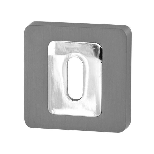 Rozeta R62 antracyt/chrom klucz  VDS 39-0153