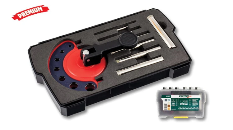 Wiertła diamentowe komplet 7 elem. 4-12 mm S-28427 STALCO