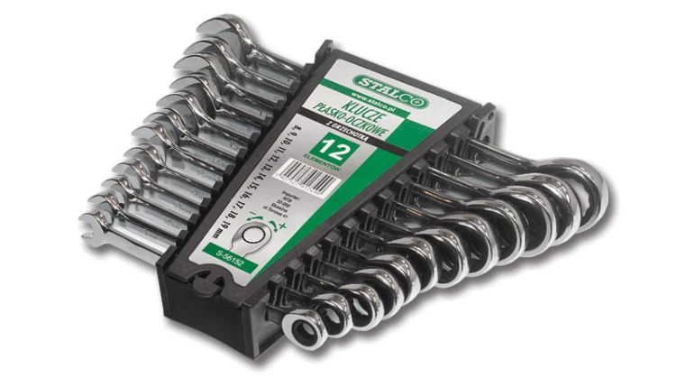 Klucze płasko-oczkowe z grzechotką 6 el. S-56146 STALCO